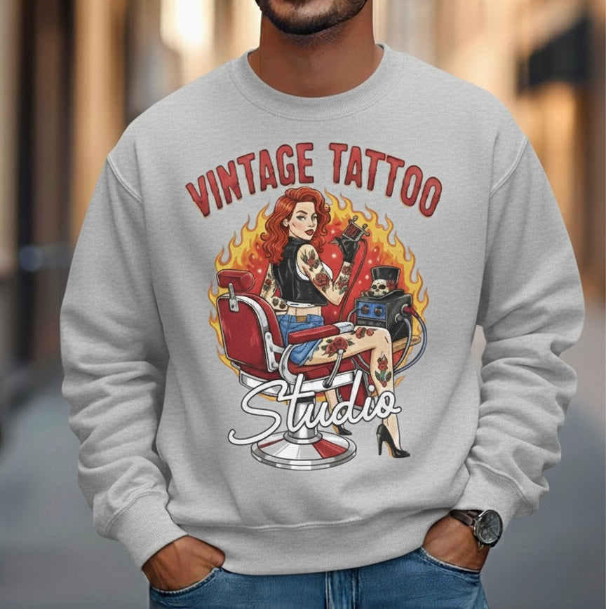 Vintage Tattoo Studio Crewneck