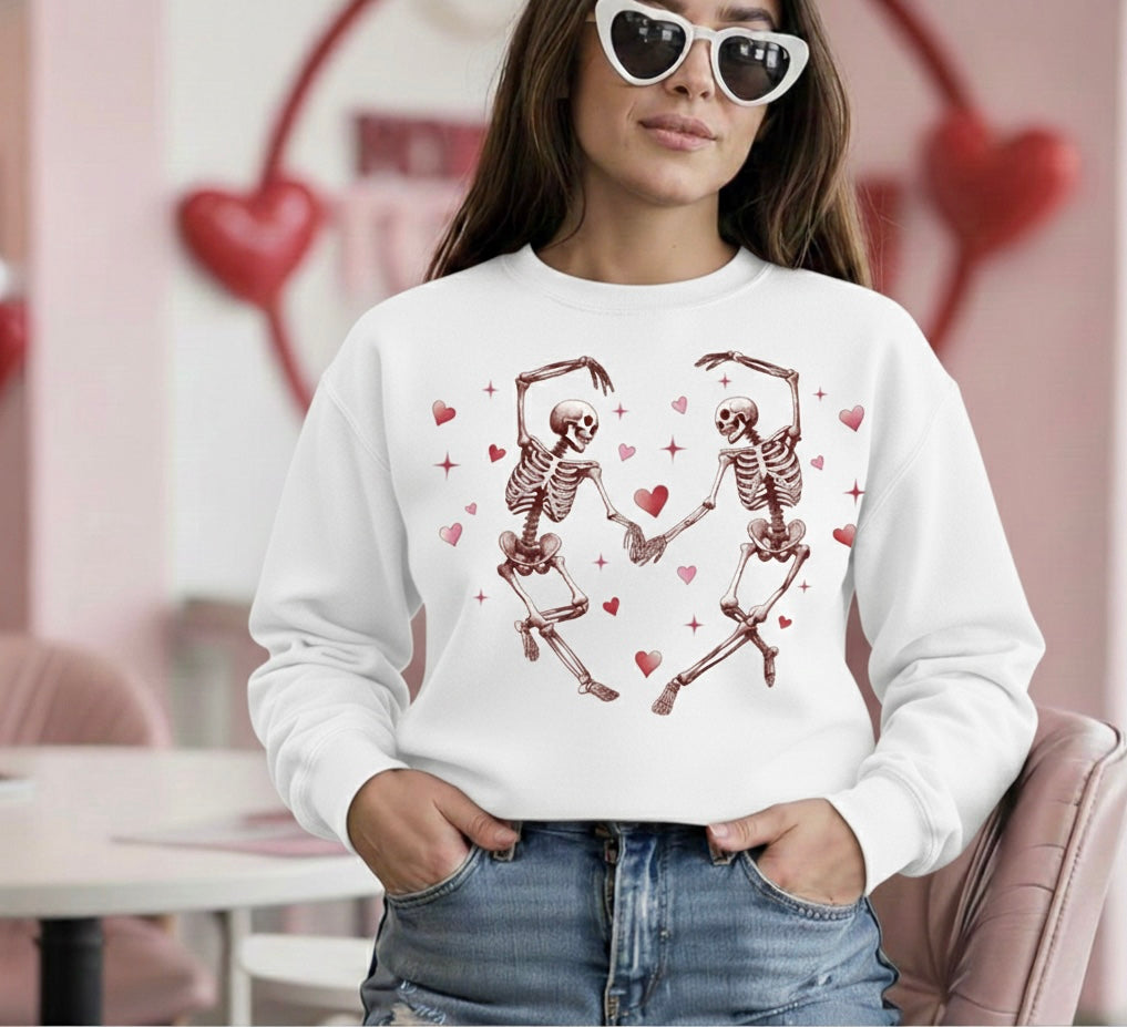 Skeleton Valentine’s Crewneck