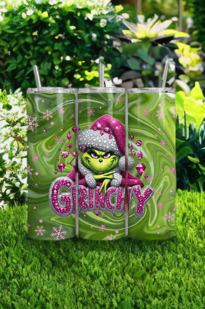 Grinchy 20oz Tumbler – Funny Christmas Drinkware