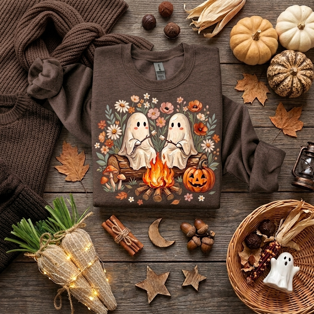 Ghost Campfire Crewneck