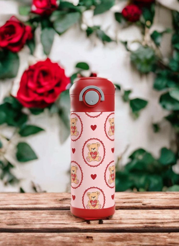 Valentine Teddy Bear Kids Tumbler