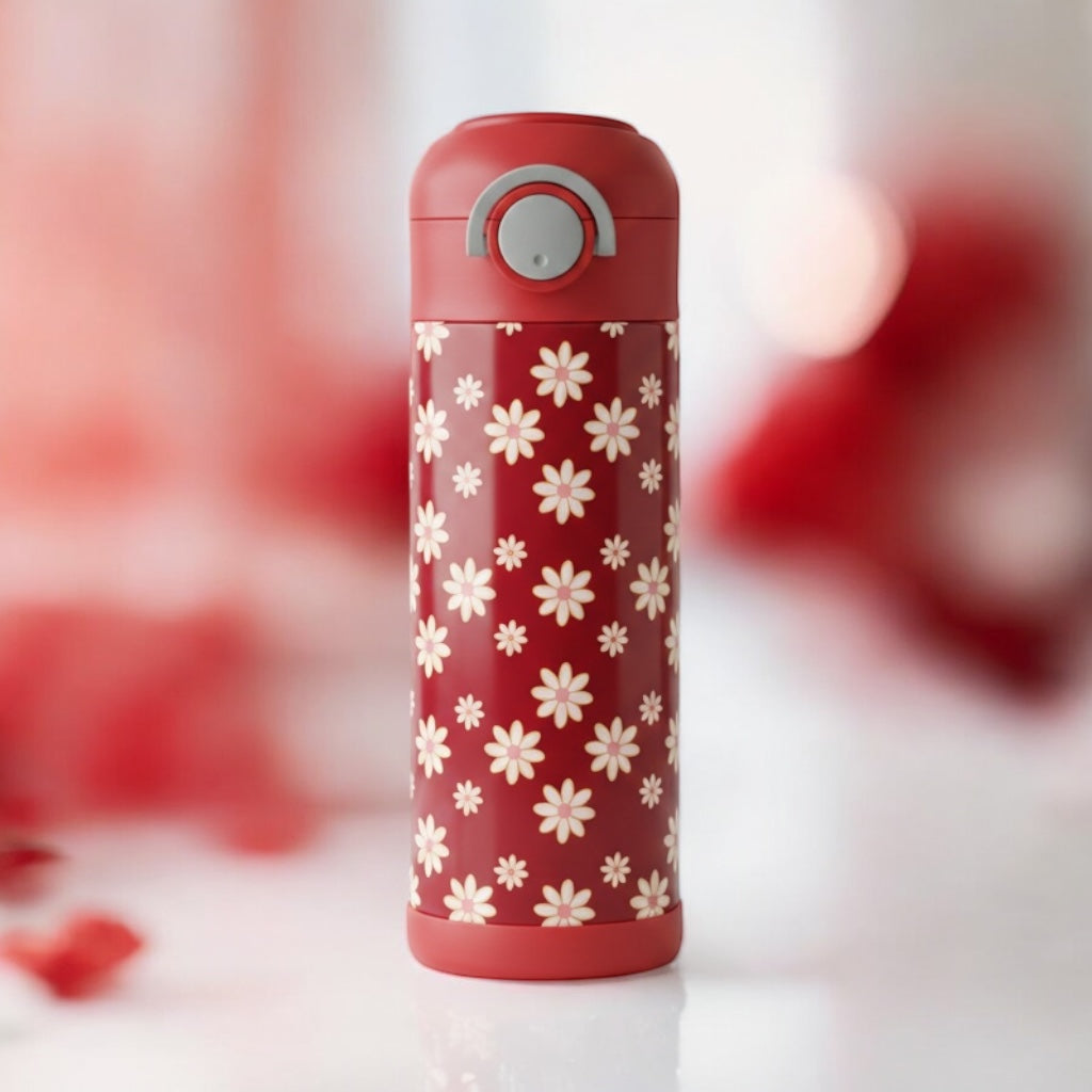 Red Daisy Valentine Kids Tumbler