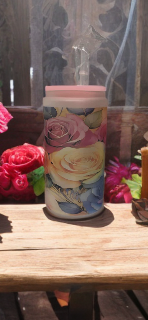 Rose Glass Tumbler