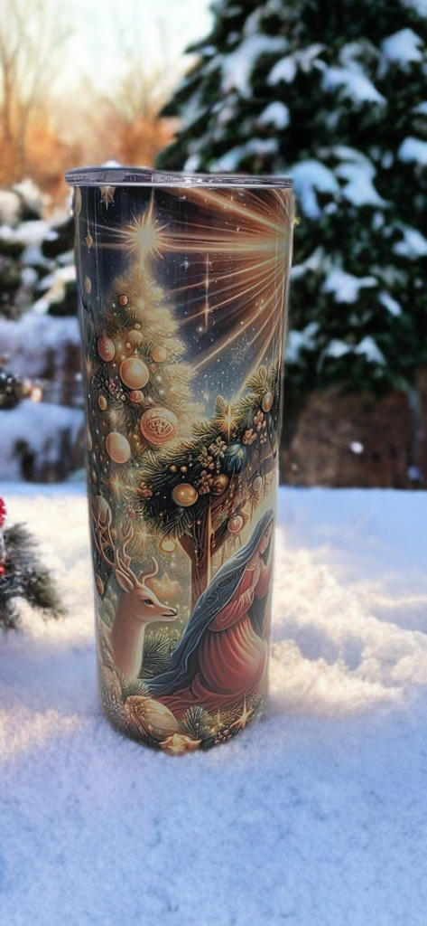 Silent Night Nativity 20oz tumbler-Holiday insulated cup