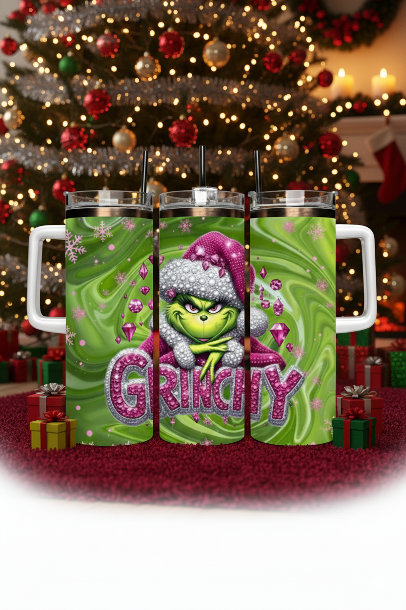 Grinch 30oz Tumbler – Large Holiday Stainless Steel Cup