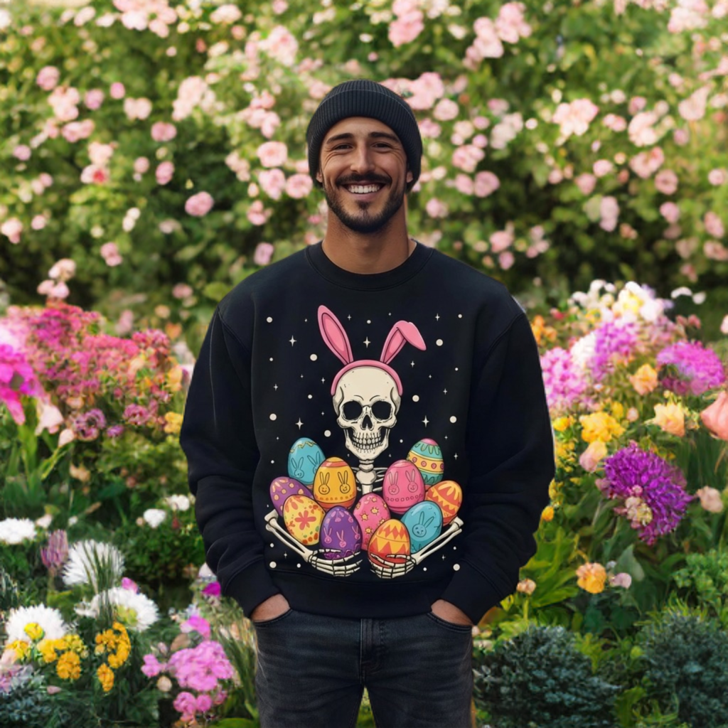 Skeleton Easter Crewneck – Alternative Easter Sweatshirt