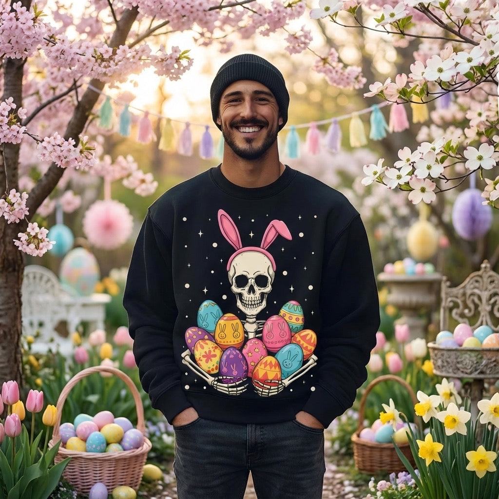 Skeleton Easter Crewneck – Alternative Easter Sweatshirt