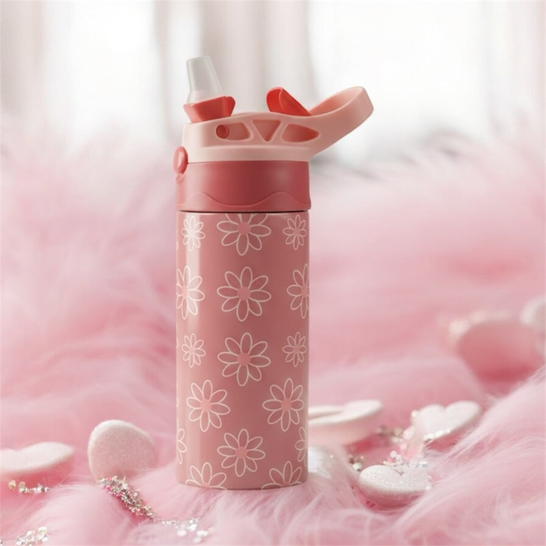 Pink Daisy Kids Valentine’s Tumbler