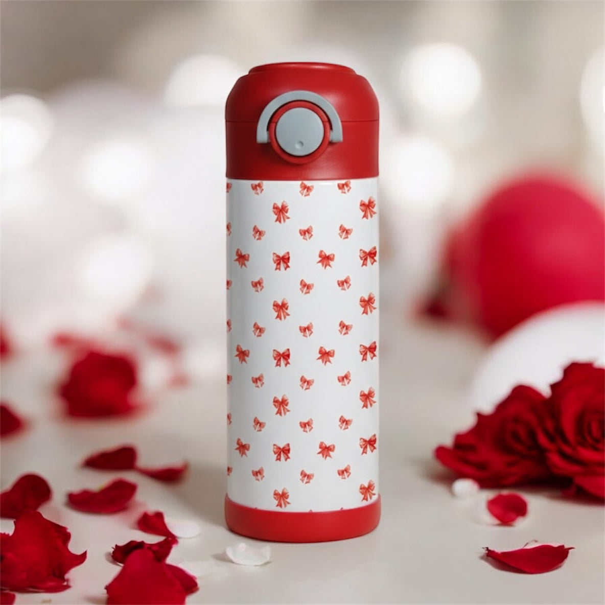 Coquette Ribbon Valentine’s Kids Tumbler