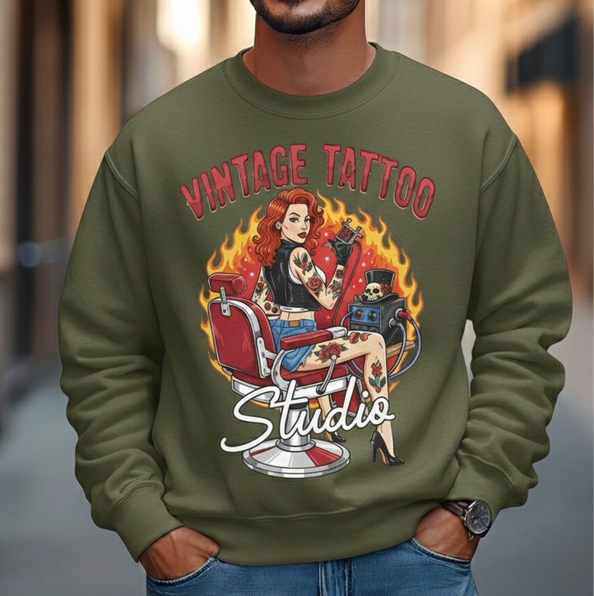 Vintage Tattoo Studio Crewneck