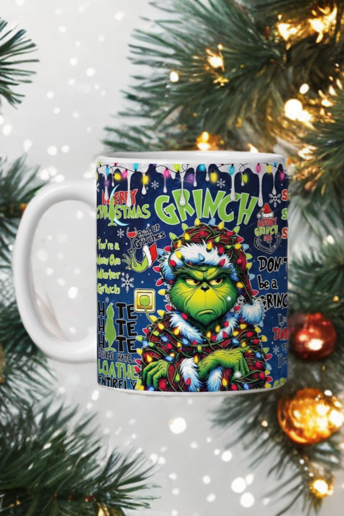 Grinch 11oz Coffee Mug – Holiday Ceramic Mug