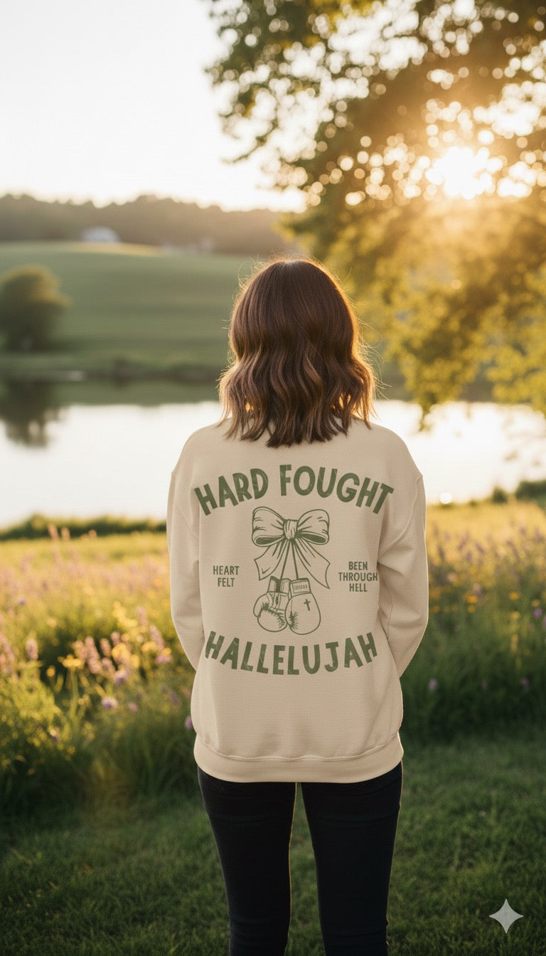God Is Good - Hard Fought Hallelujah - Faith Based Crewneck