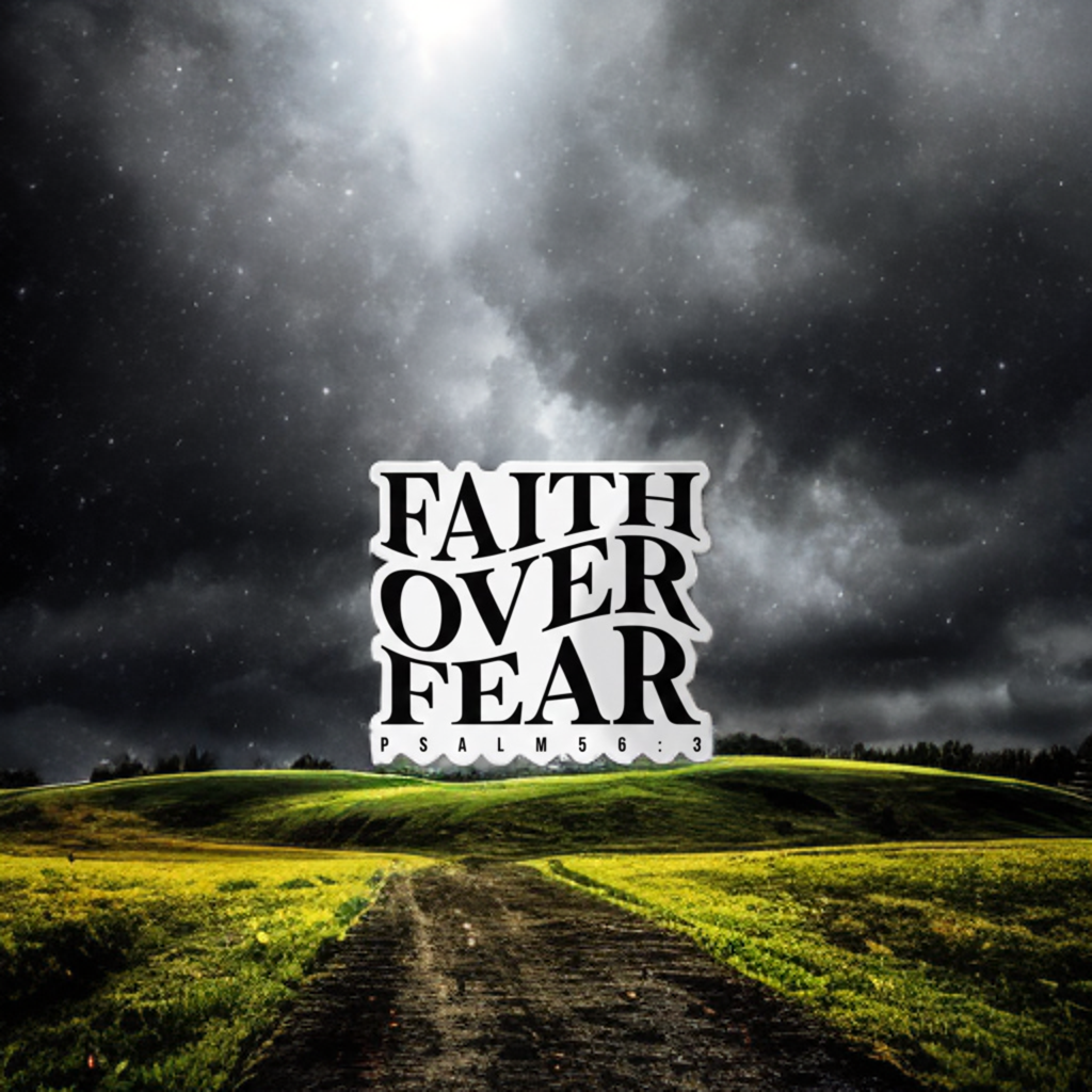 Faith Over Fear Car Decal – Christian Vinyl Sticker