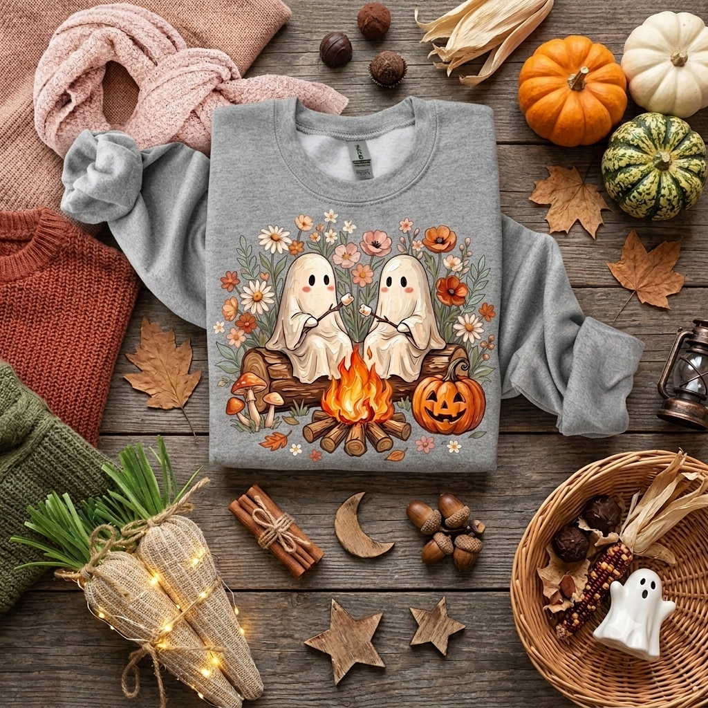 Ghost Campfire Crewneck