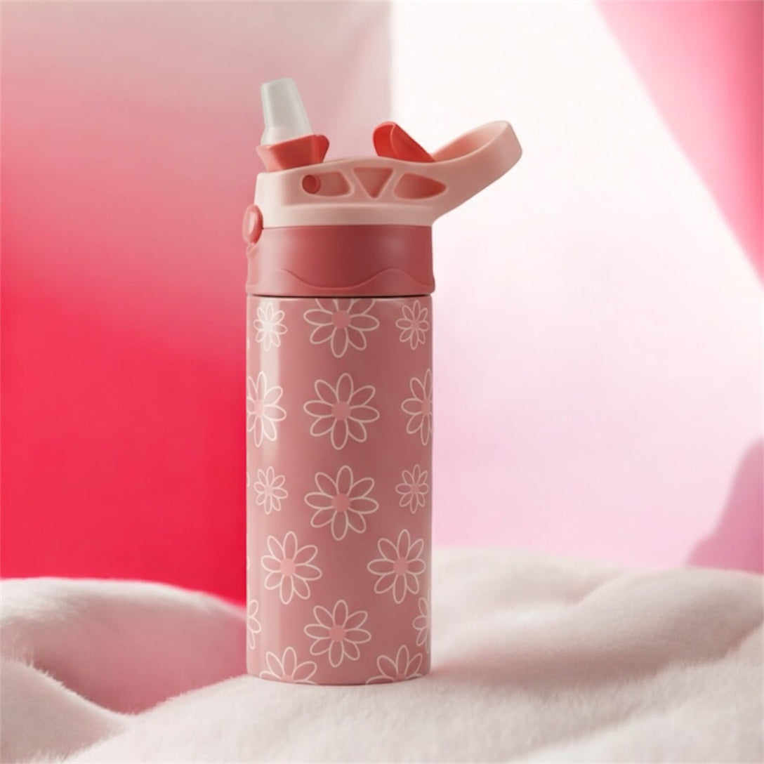 Pink Daisy Kids Valentine’s Tumbler