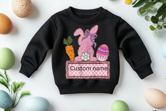 Custom Name Easter Bunny Toddler Crewneck