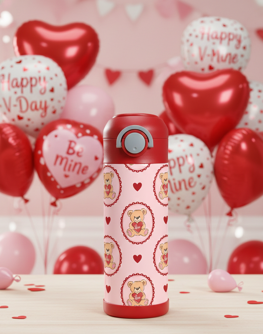 Valentine Teddy Bear Kids Tumbler