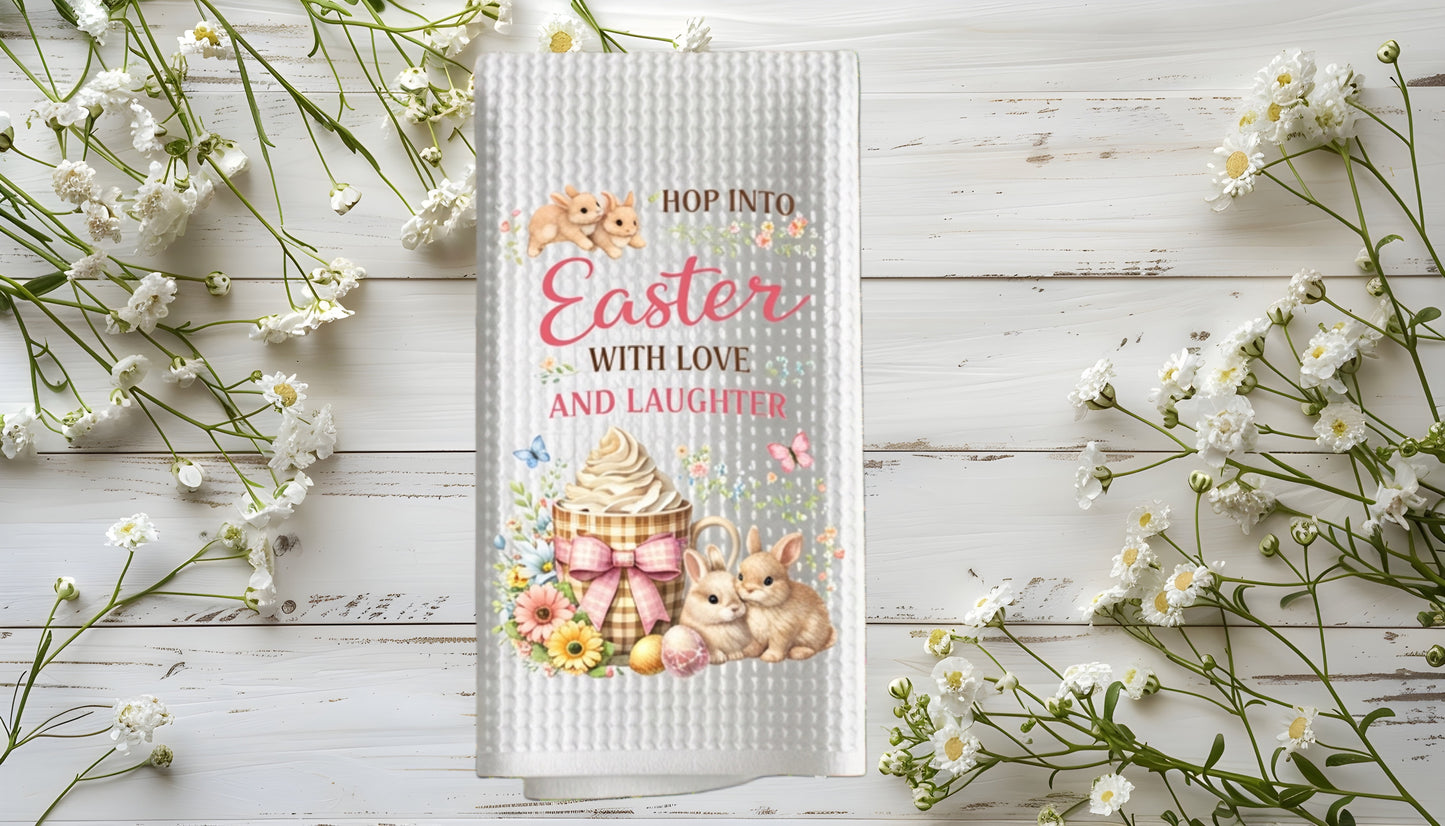 Easter Love Dish Towel
