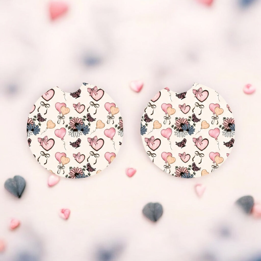 Coquette Valentine Car Coasters