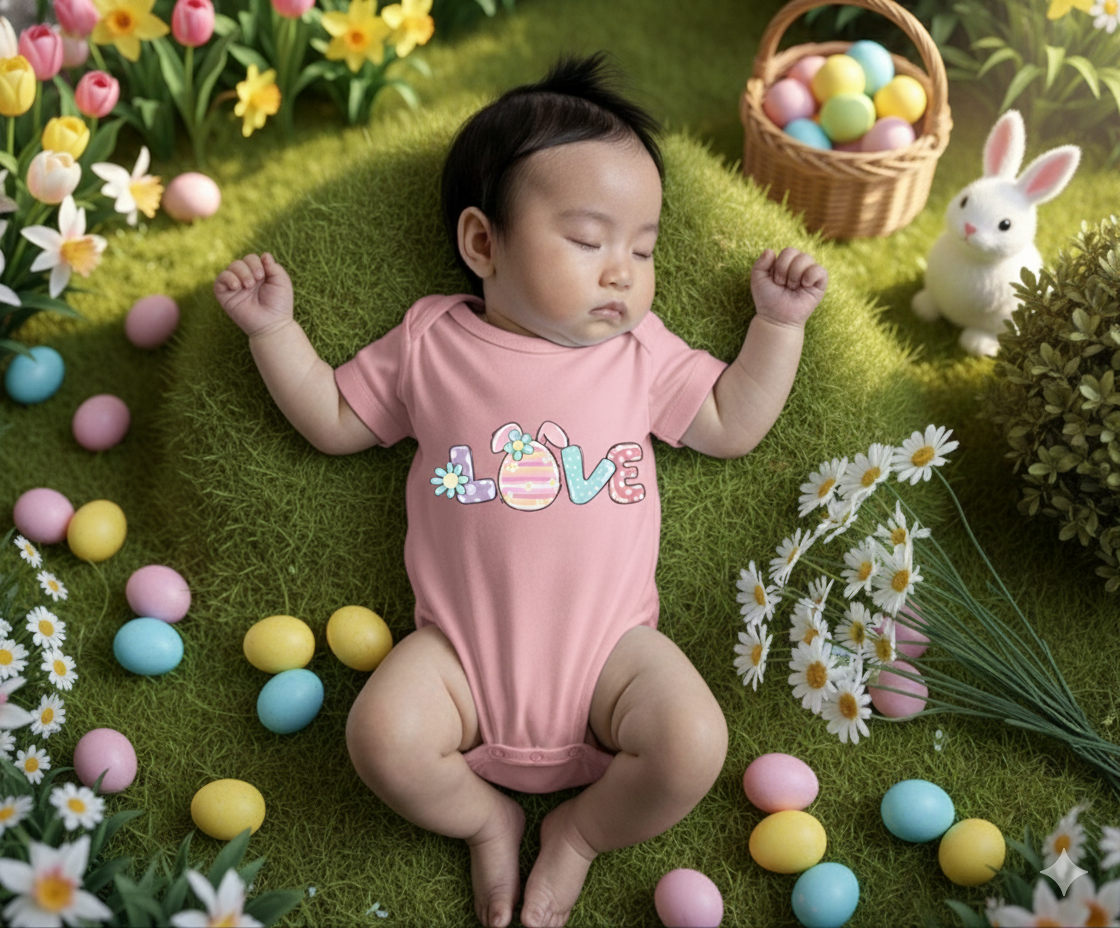 Love. Easter Baby Onesie
