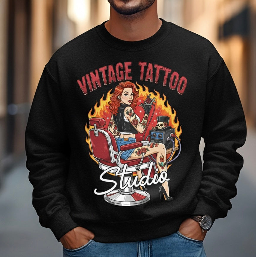 Vintage Tattoo Studio Crewneck