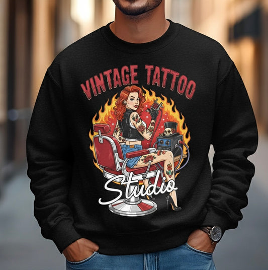 Vintage Tattoo Studio Crewneck