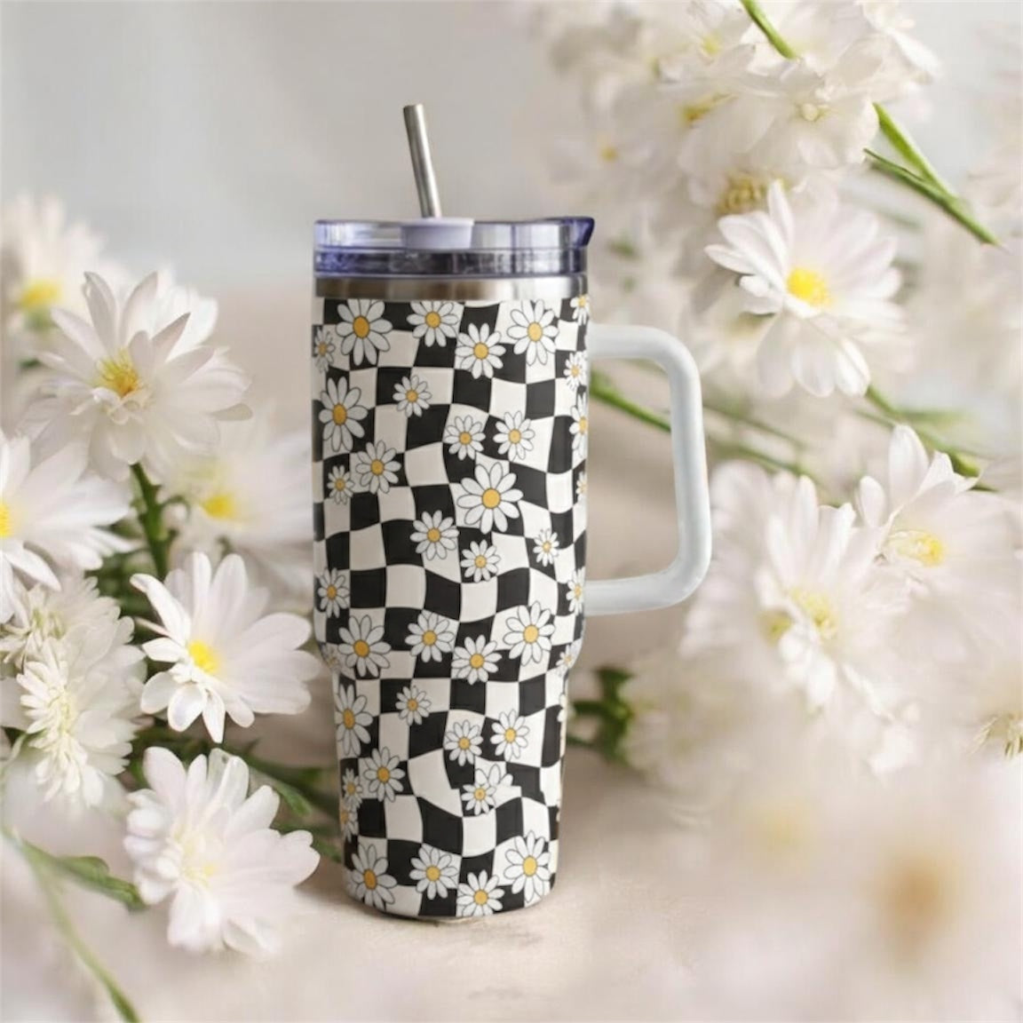 Daisy Checkered 30oz Tumbler