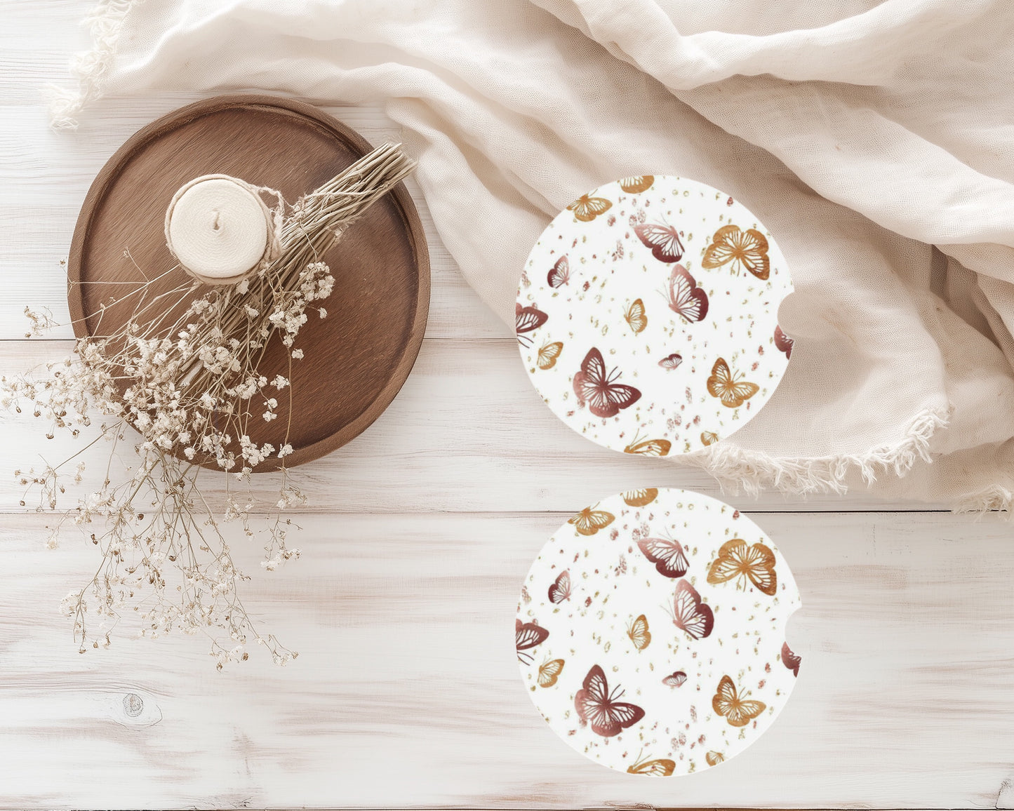 Butterfly Car Coasters – 2 Pack