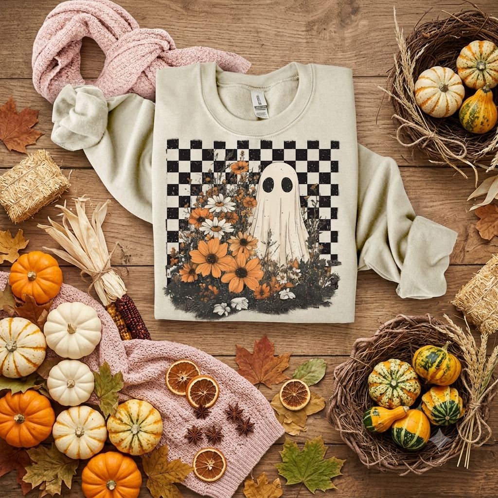 Floral Ghost Crewneck