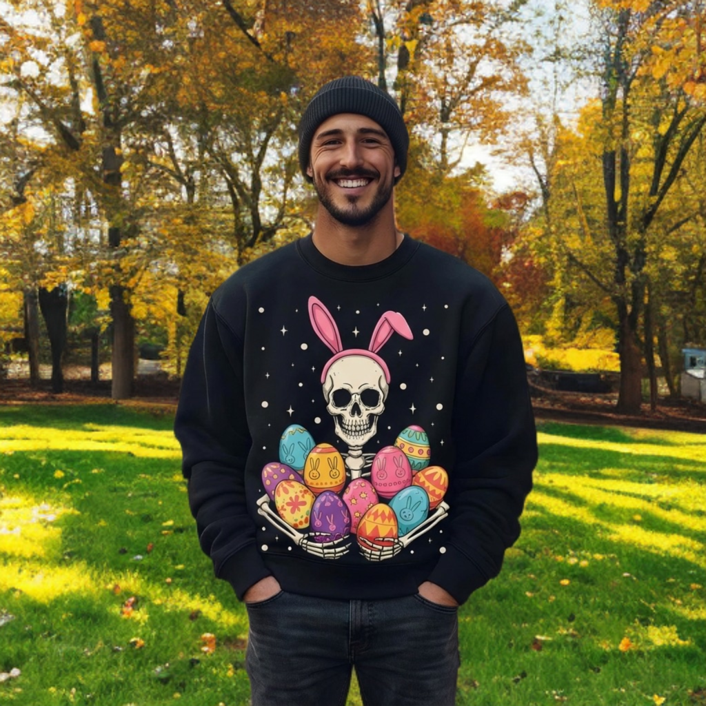 Skeleton Easter Crewneck – Alternative Easter Sweatshirt
