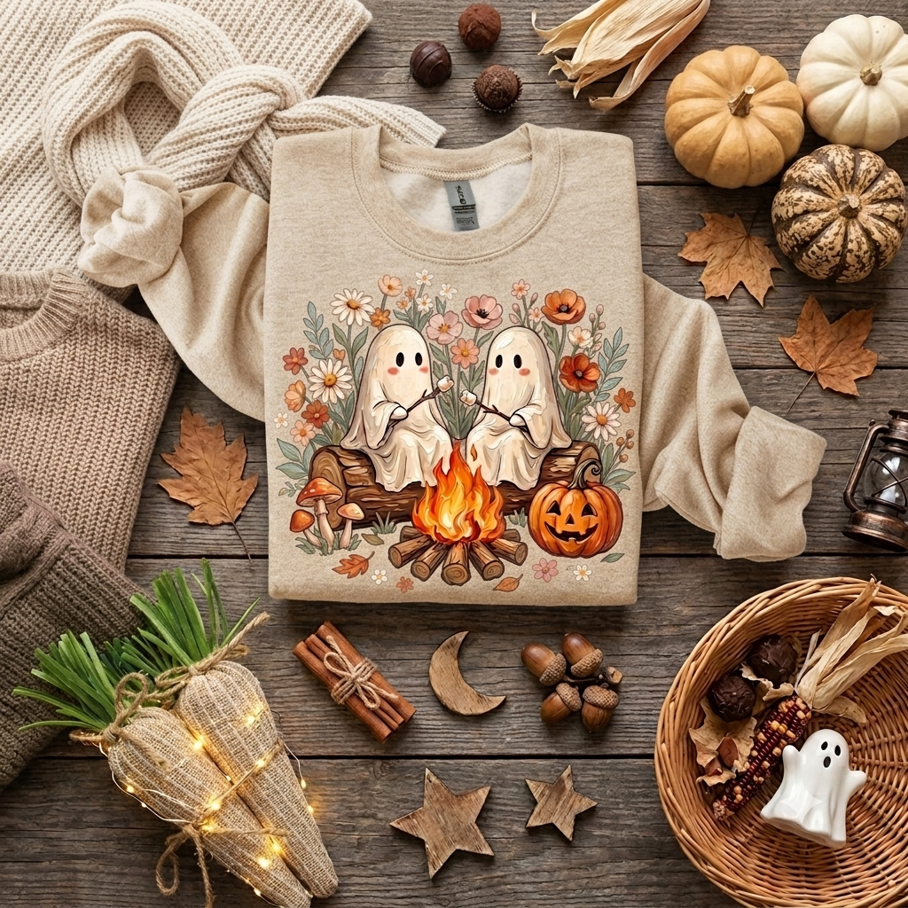 Ghost Campfire Crewneck