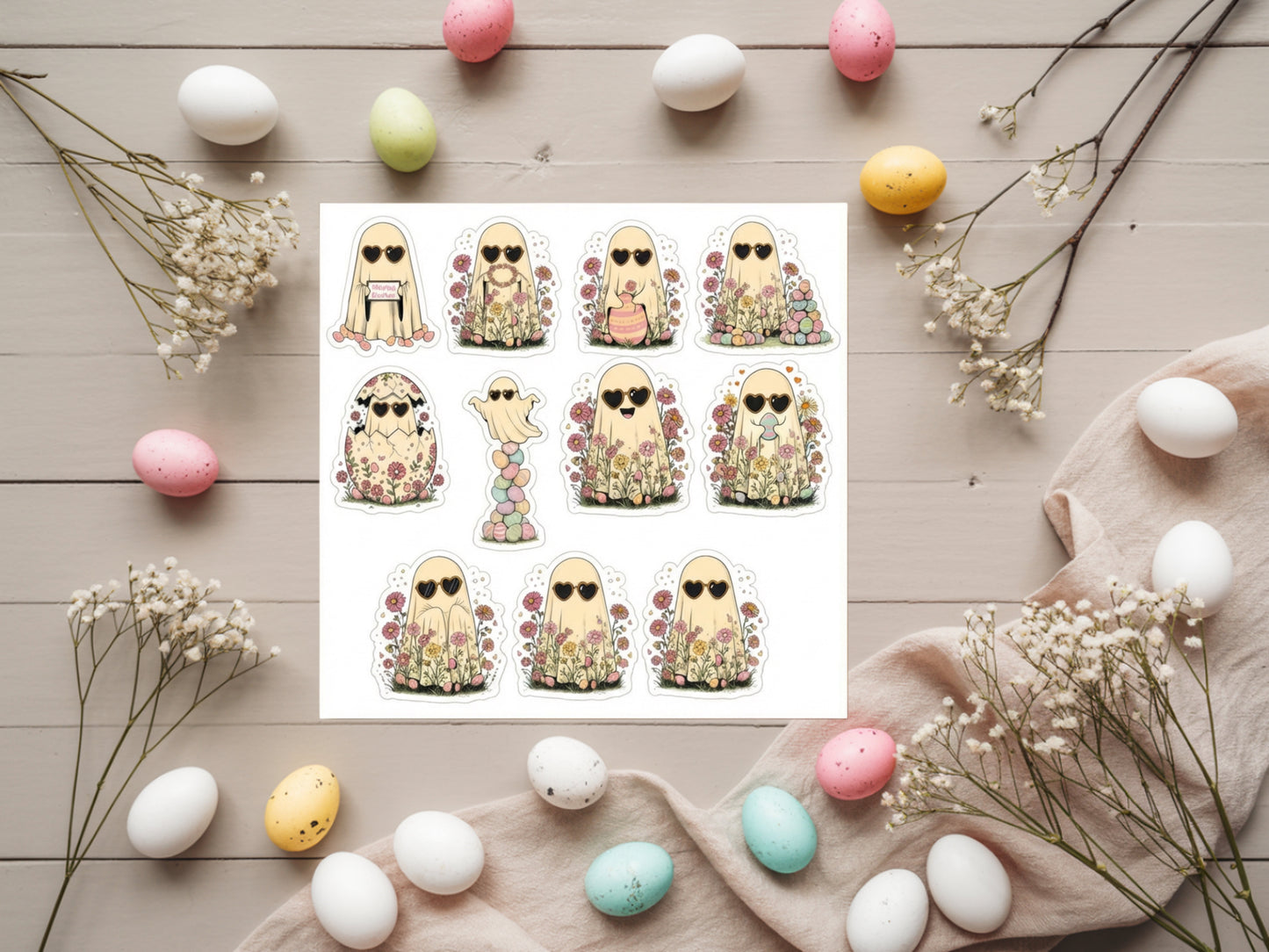 Ghost Bunnies Sticker Sheet