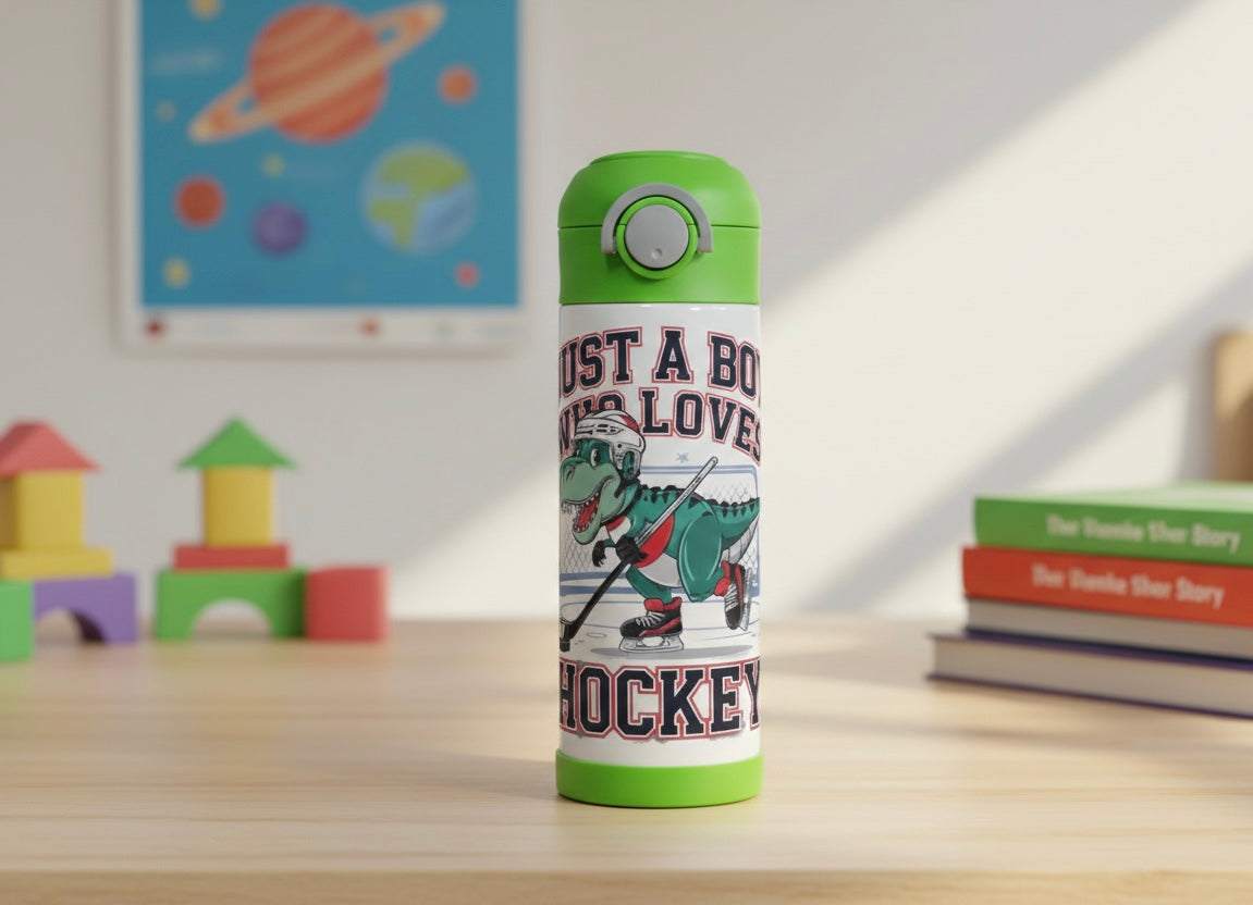 Just a Boy Who Loves Hockey Kids Tumbler – Sports-Themed Drinkware