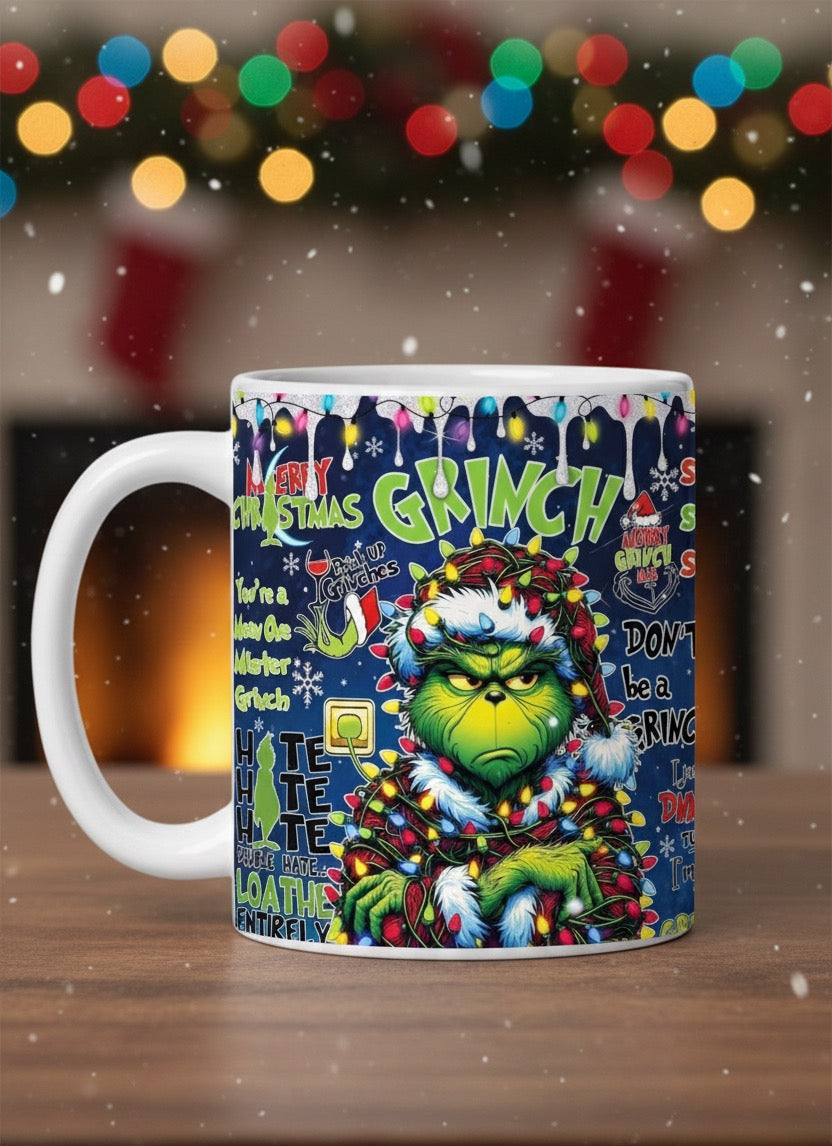 Grinch 11oz Coffee Mug – Holiday Ceramic Mug