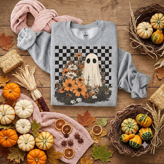 Floral Ghost Crewneck