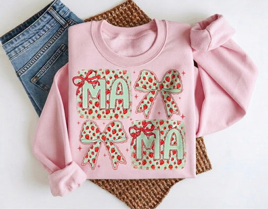 Coquette Strawberry Mama Crewneck