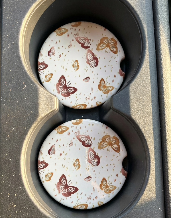 Butterfly Car Coasters – 2 Pack
