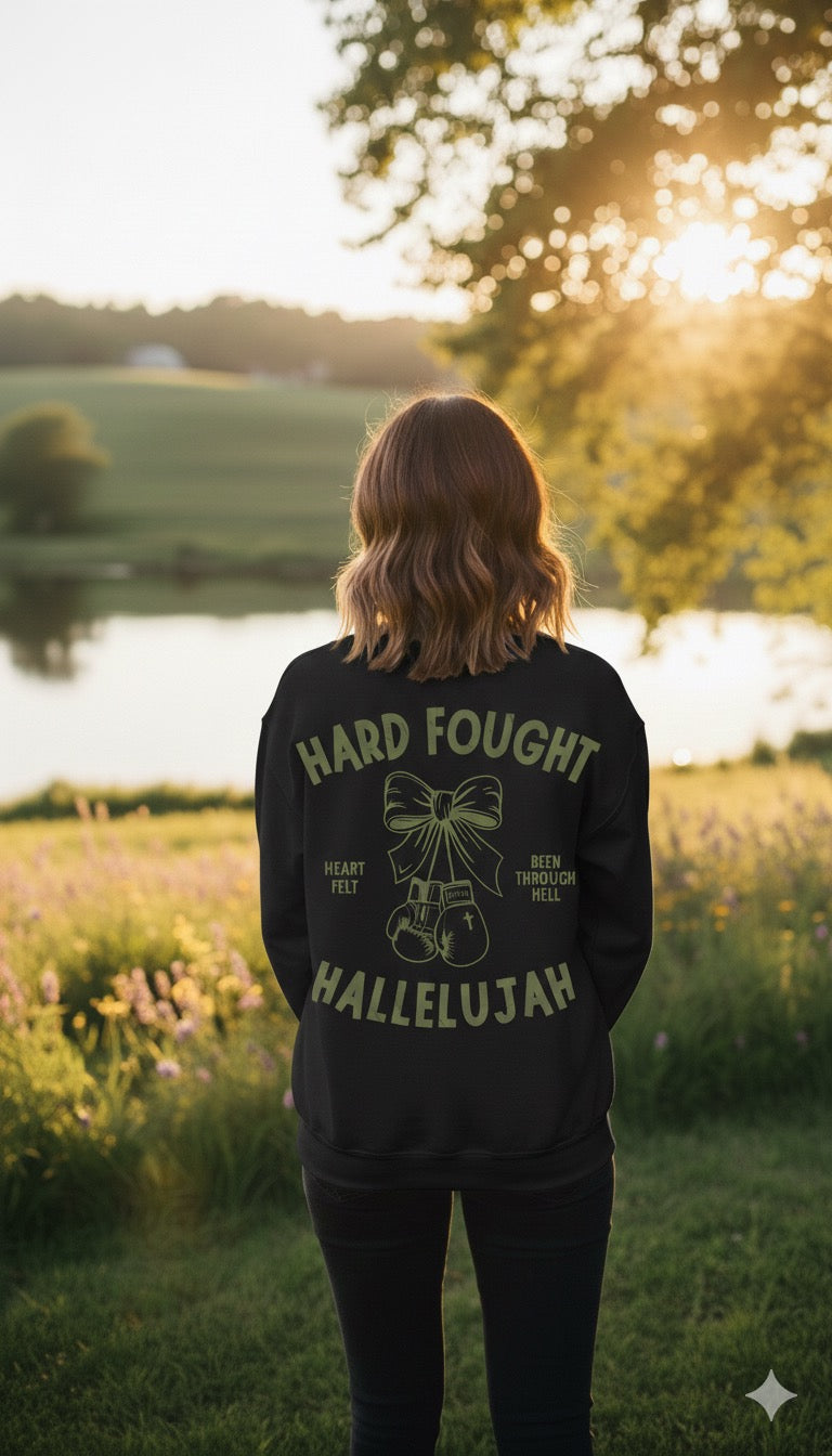 God Is Good - Hard Fought Hallelujah - Faith Based Crewneck