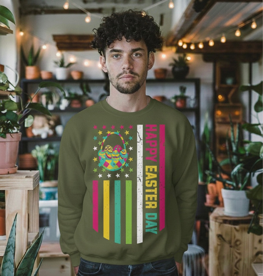 Happy Easter Flag Men’s Crewneck