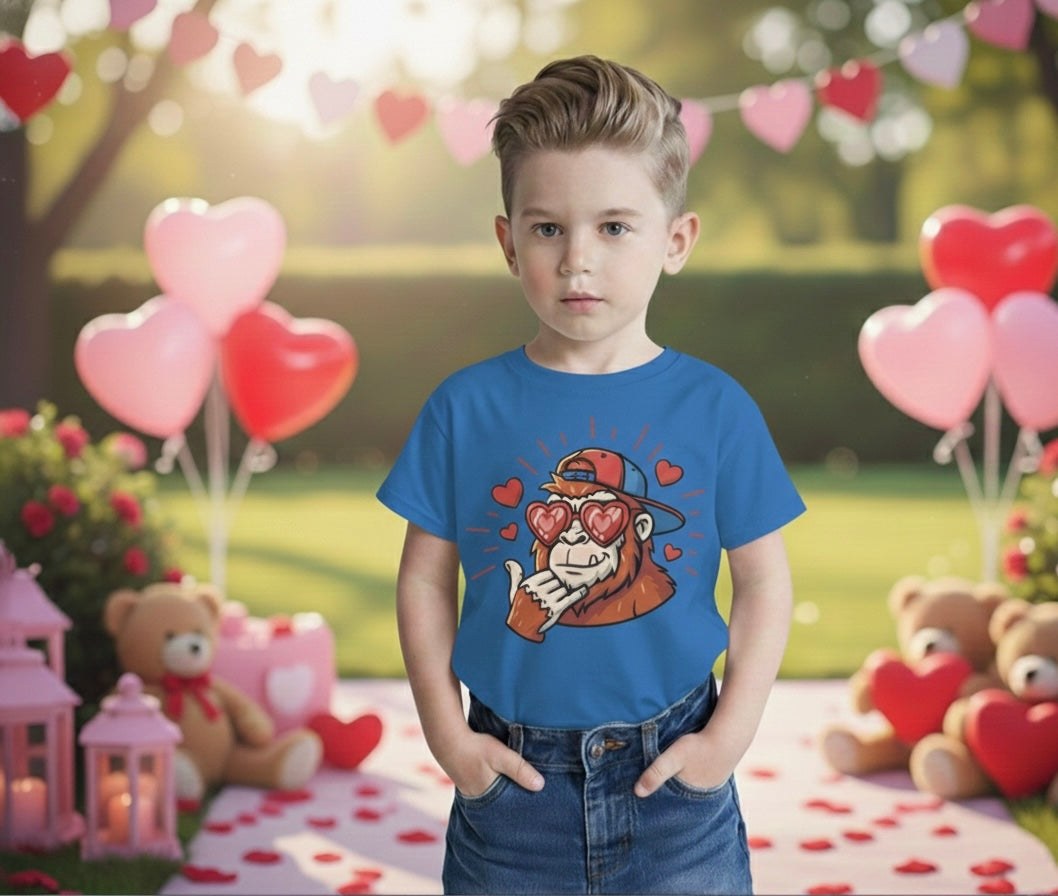 Bigfoot Valentine Boys T-Shirt