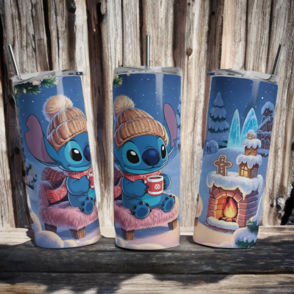 Stitch Christmas 20oz Tumbler – Holiday Disney Drinkware