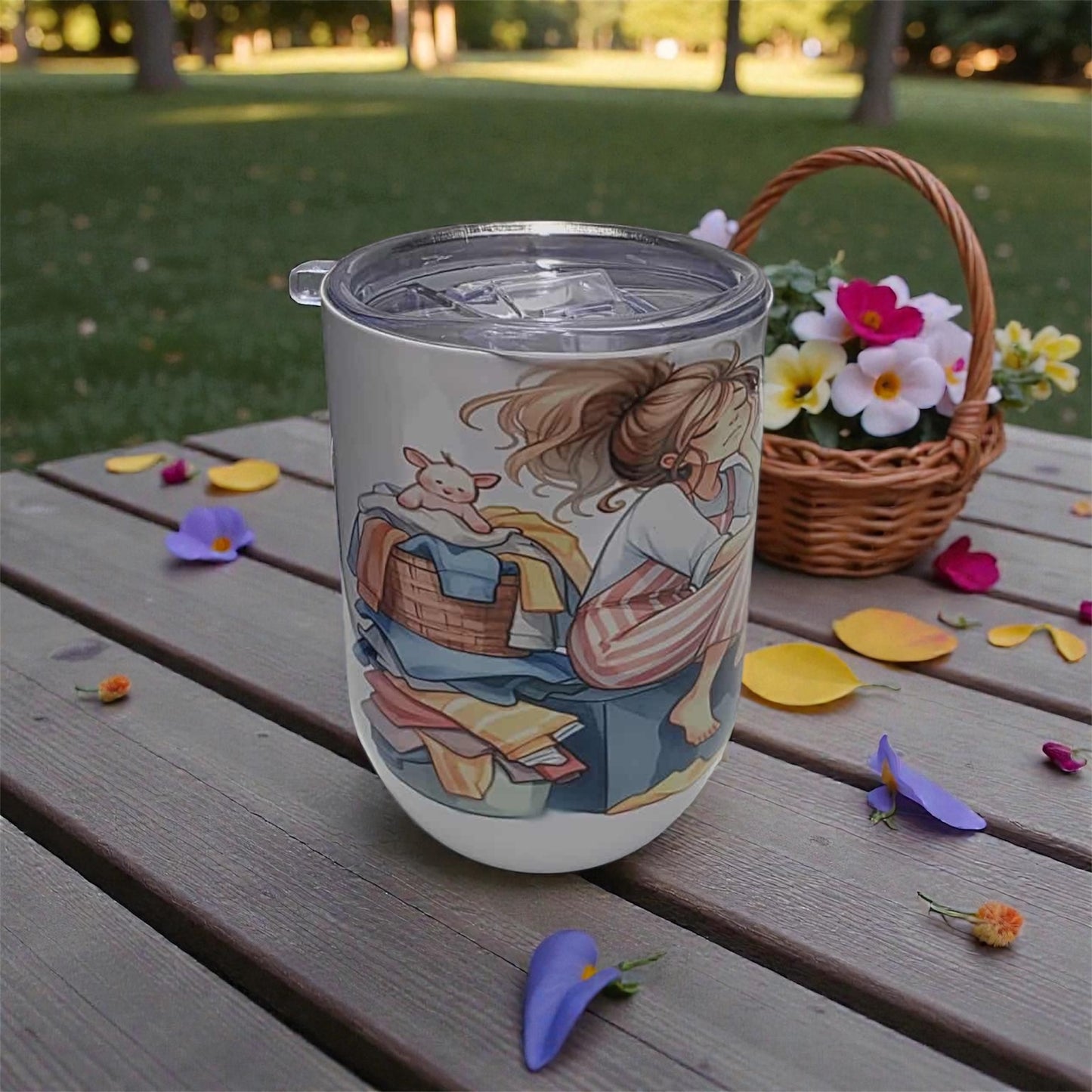 Mama Needs Wine Wine Tumbler – Funny Mom Drinkware