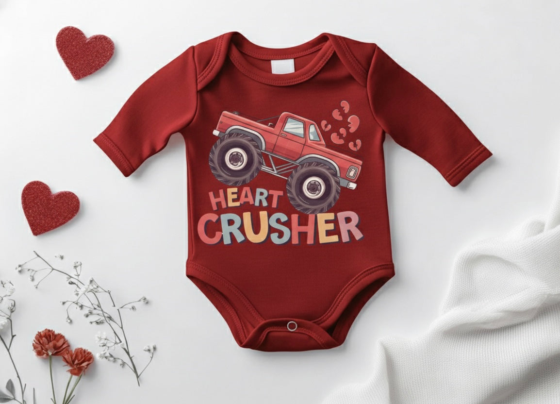 Heart Crusher Valentine’s Baby Onesie