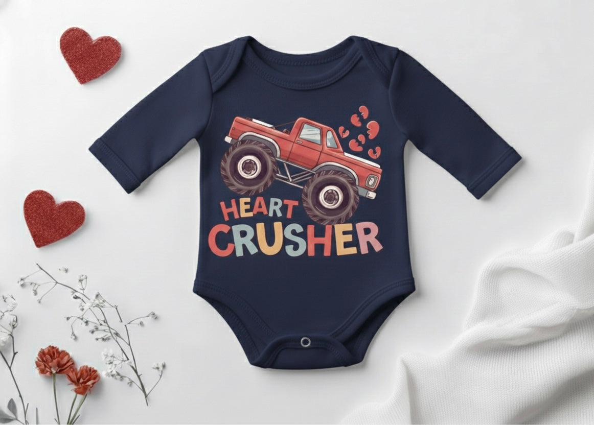 Heart Crusher Valentine’s Baby Onesie