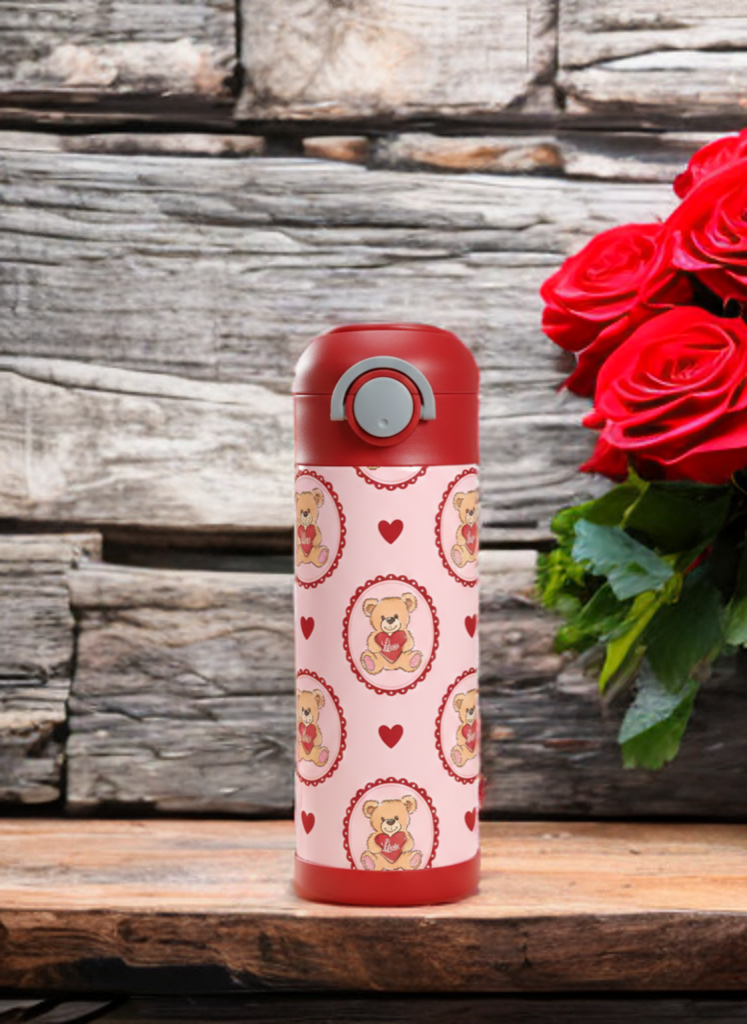 Valentine Teddy Bear Kids Tumbler