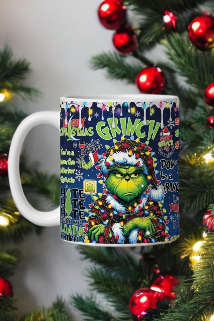 Grinch 11oz Coffee Mug – Holiday Ceramic Mug