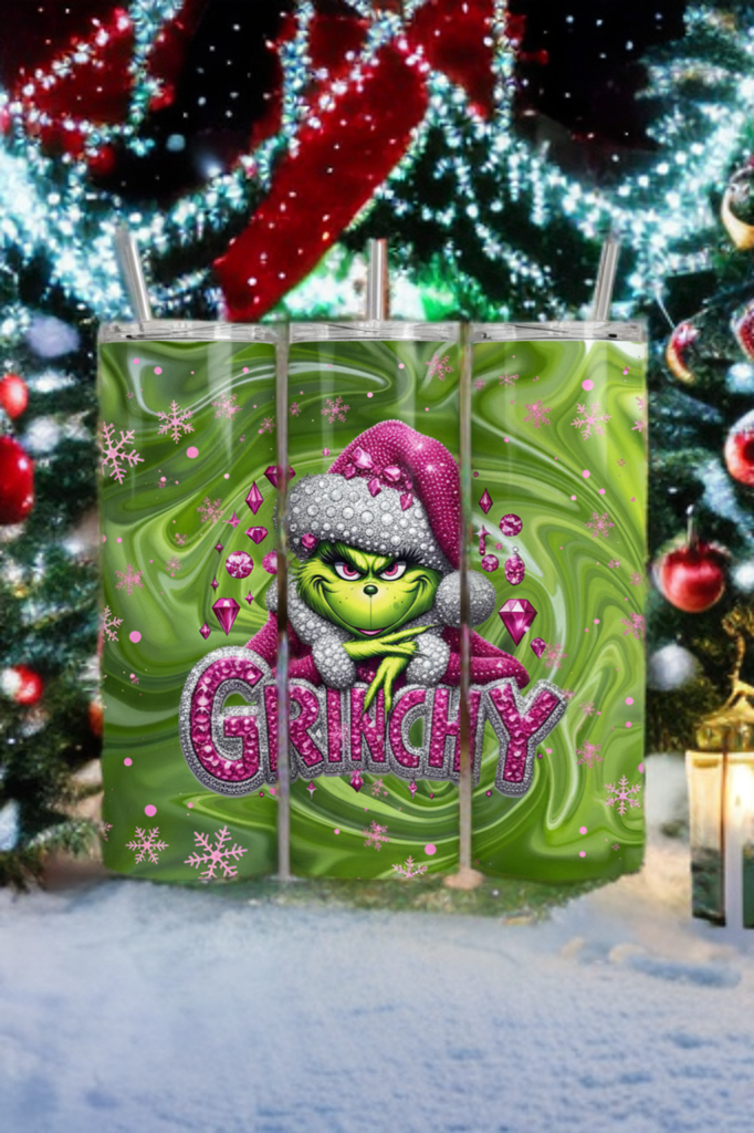 Grinchy 20oz Tumbler – Funny Christmas Drinkware