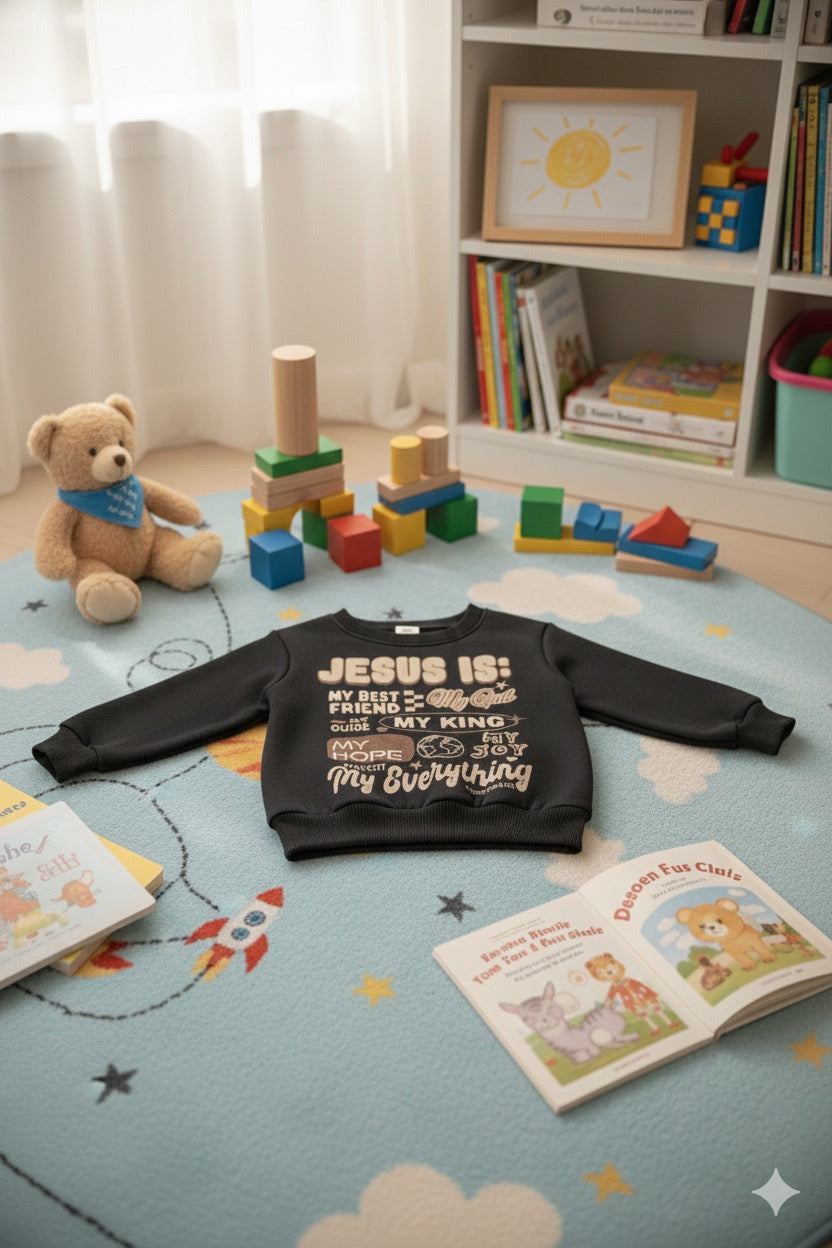 Jesus Is My Toddler Crewneck – Faith-Based Christian Sweatshirt