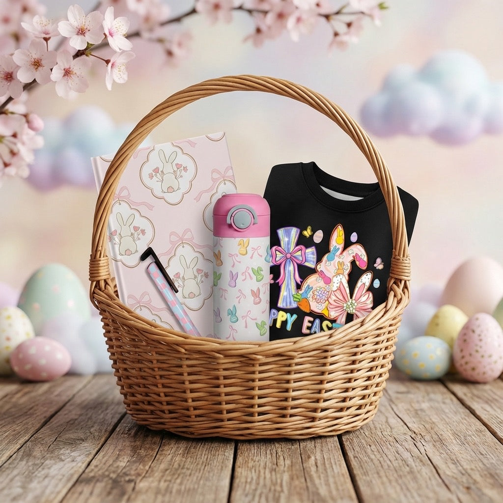 Happy Easter Coquette Medium Easter Basket
