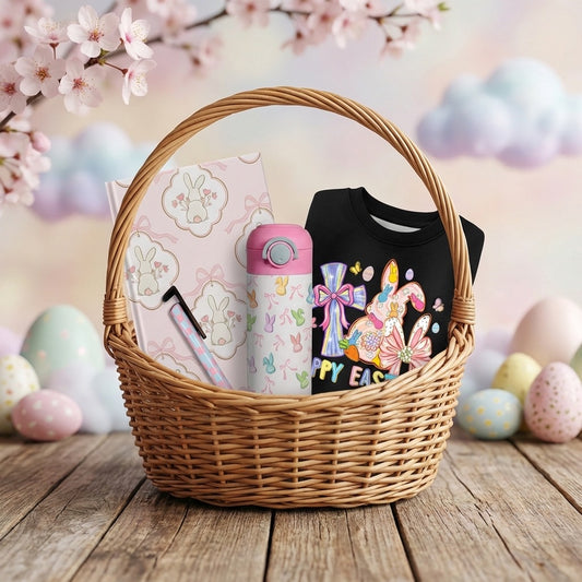 Happy Easter Coquette Medium Easter Basket